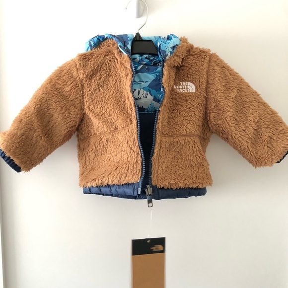 New The North Fave Blue Reversible Baby Jacket 3-6 M - Picture 2 of 12